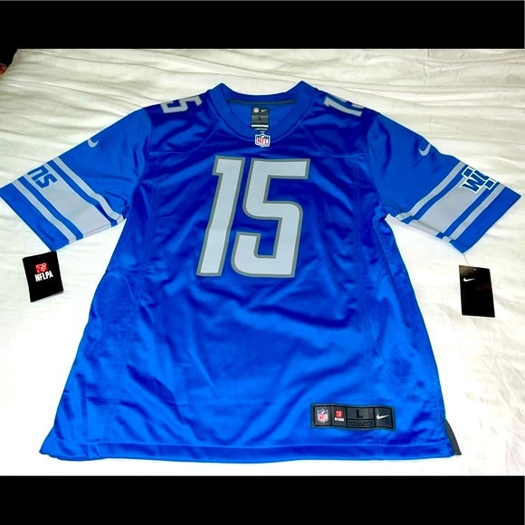 SOLD DO NOT BUY NFL Detroit Lions #15 GOLDEN TATE Men’s L Nike Football Jersey - Picture 6 of 6